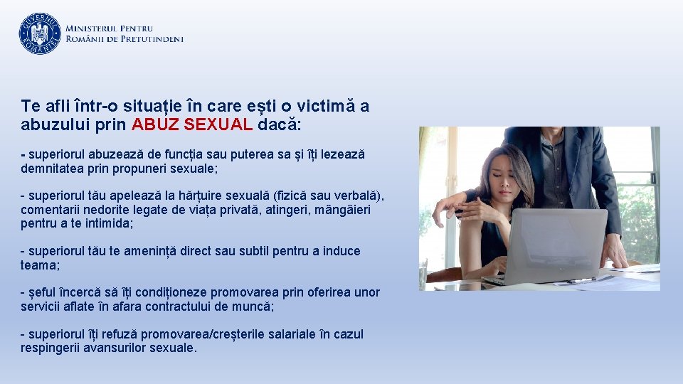 Te afli într-o situație în care ești o victimă a abuzului prin ABUZ SEXUAL