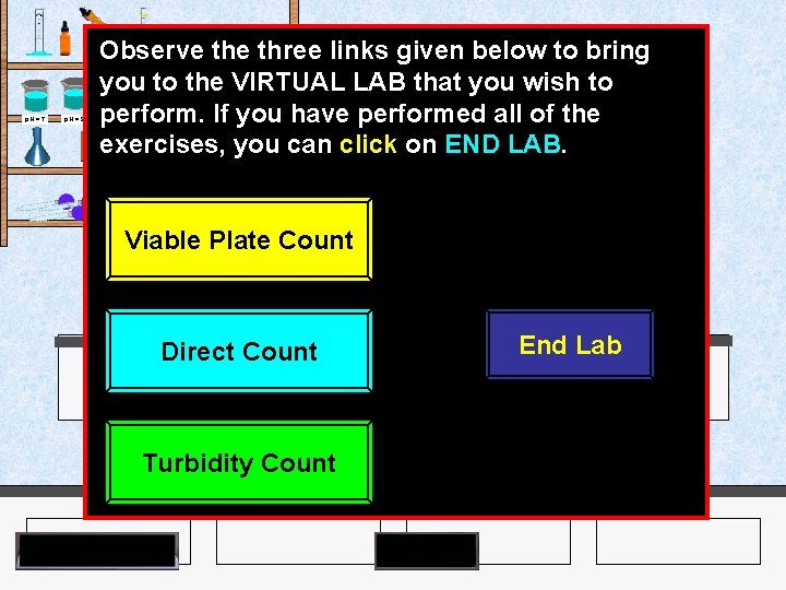 Observe three links given below to bring you to the VIRTUAL LAB that you