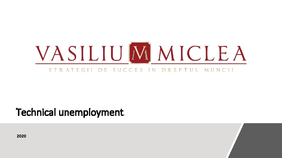 Technical unemployment 2020 