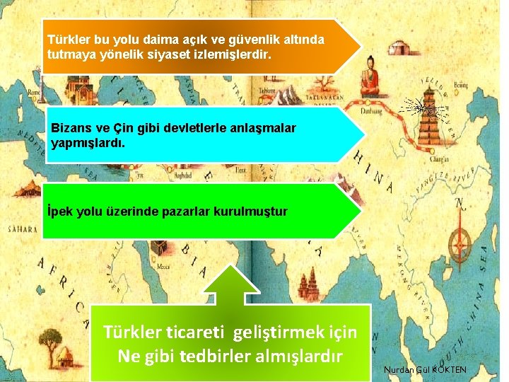 Türkler bu yolu daima açık ve güvenlik altında tutmaya yönelik siyaset izlemişlerdir. Bizans ve Türkler bu yolu daima açık ve güvenlik altında tutmaya yönelik siyaset izlemişlerdir. Bizans ve