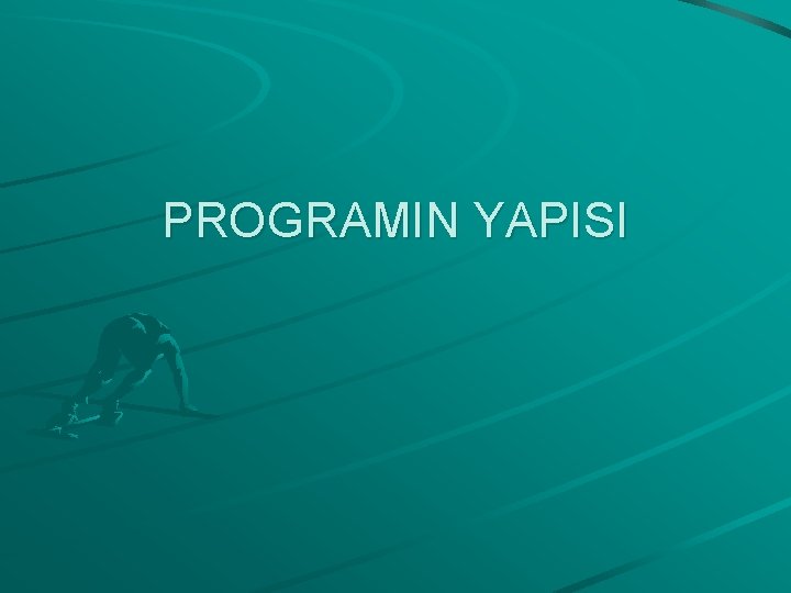 PROGRAMIN YAPISI 
