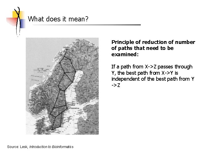 What does it mean? Principle of reduction of number of paths that need to