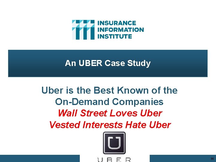 An UBER Case Study Uber is the Best Known of the On-Demand Companies Wall