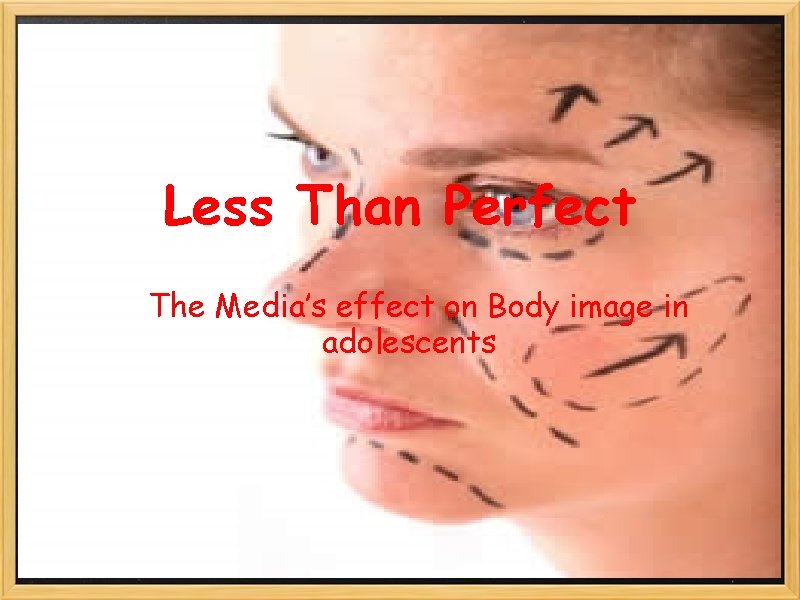 Less Than Perfect The Media’s effect on Body image in adolescents 