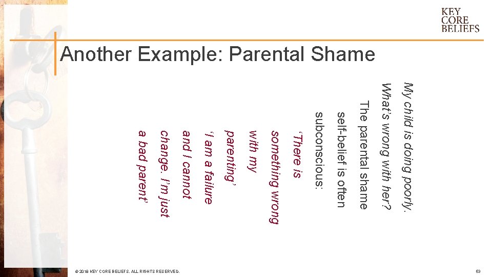 Another Example: Parental Shame My child is doing poorly. What’s wrong with her? The