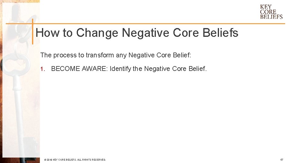 How to Change Negative Core Beliefs The process to transform any Negative Core Belief: