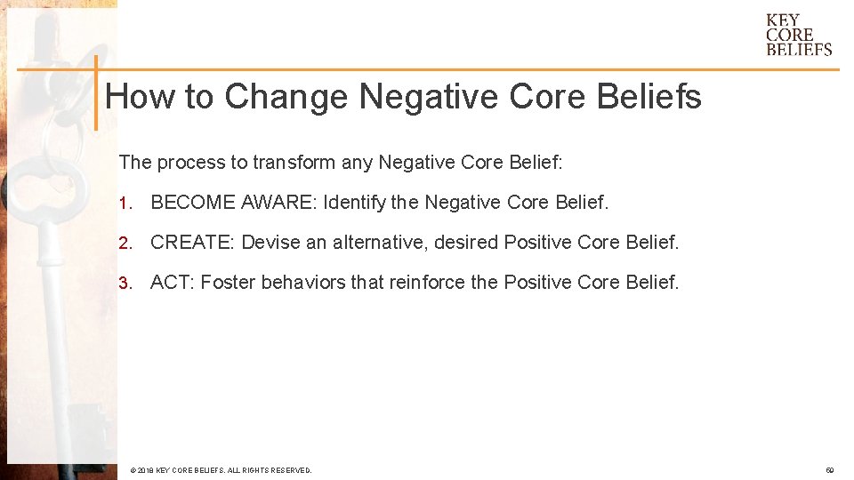 How to Change Negative Core Beliefs The process to transform any Negative Core Belief: