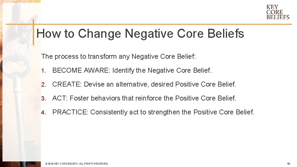 How to Change Negative Core Beliefs The process to transform any Negative Core Belief: