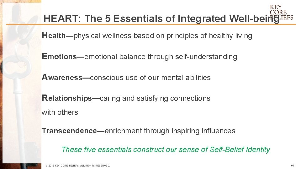 HEART: The 5 Essentials of Integrated Well-being Health—physical wellness based on principles of healthy