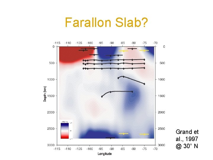 Farallon Slab? Grand et al. , 1997 @ 30° N 
