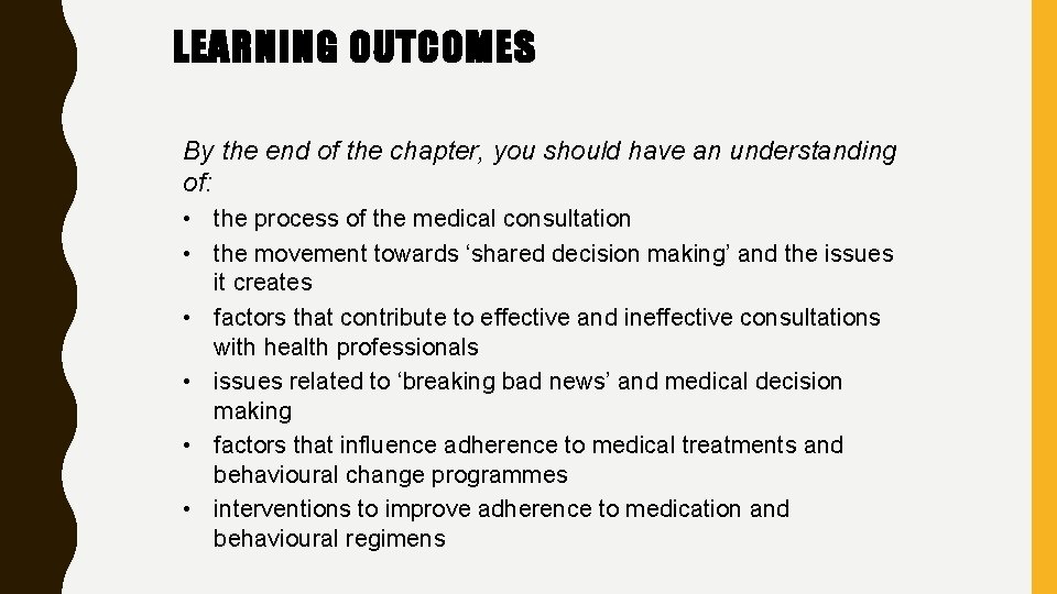 LEARNING OUTCOMES By the end of the chapter, you should have an understanding of: