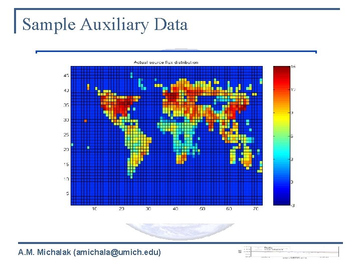 Sample Auxiliary Data A. M. Michalak (amichala@umich. edu) 