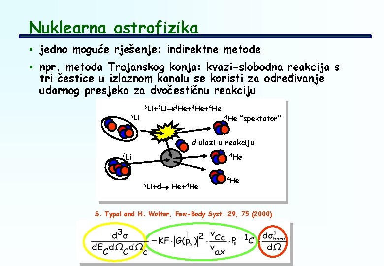 Nuklearna astrofizika § jedno moguće rješenje: indirektne metode § npr. metoda Trojanskog konja: kvazi-slobodna