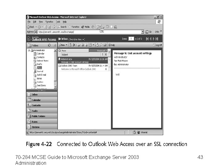 70 -284 MCSE Guide to Microsoft Exchange Server 2003 Administration 43 