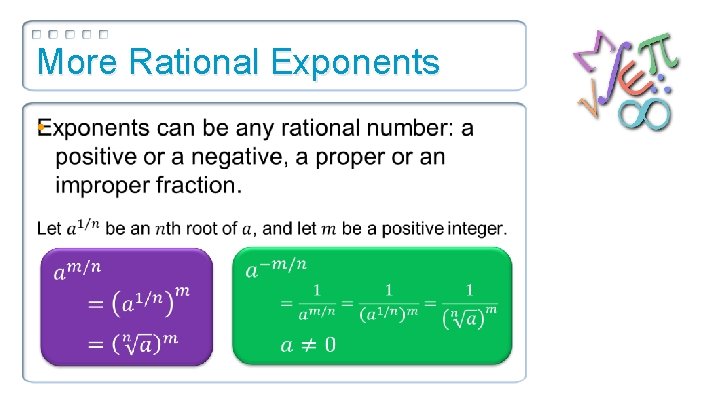 More Rational Exponents • 