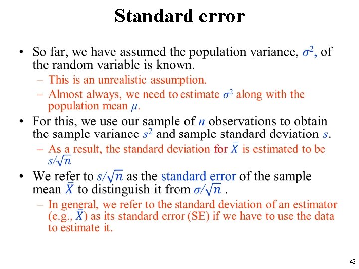 Standard error • 43 