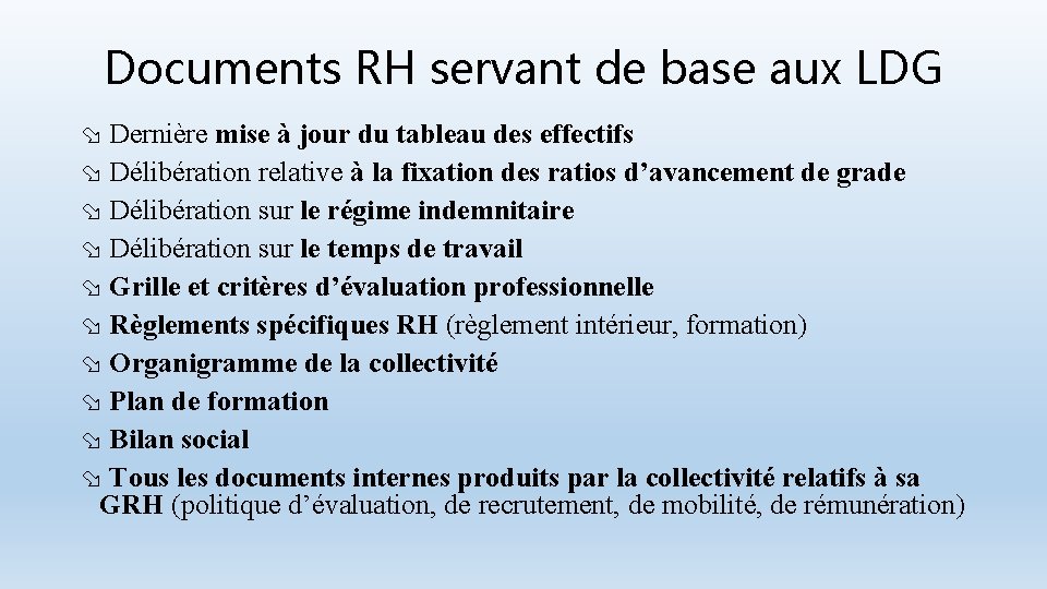 Les Lignes Directrices de Gestion LDG Fondements rglementaires