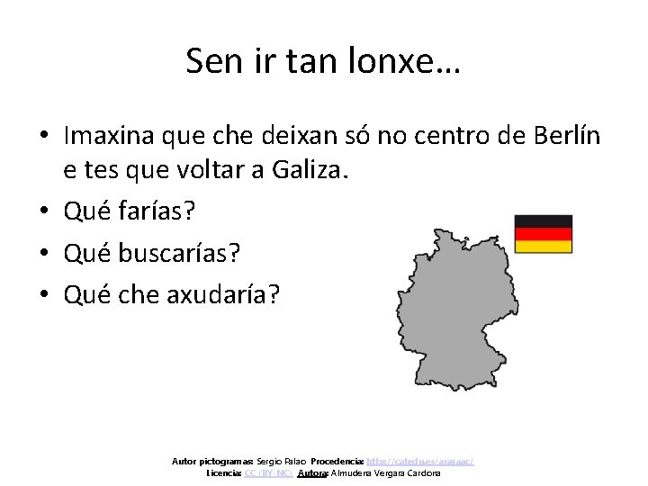 Sen ir tan lonxe… • Imaxina que che deixan só no centro de Berlín