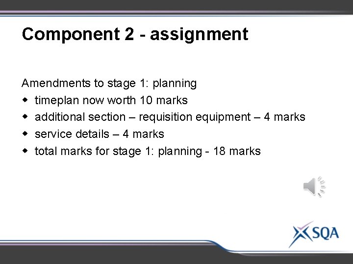 Component 2 - assignment Amendments to stage 1: planning w timeplan now worth 10