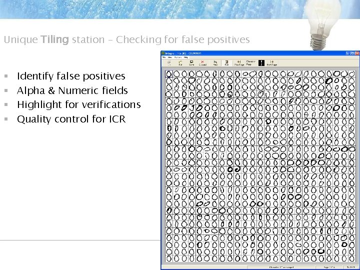 Unique Tiling station – Checking for false positives § § Identify false positives Alpha