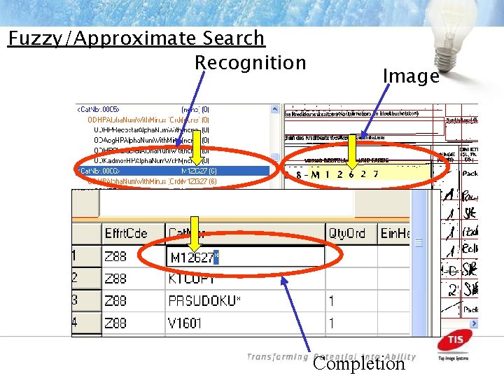 Fuzzy/Approximate Search Recognition Image Completion 