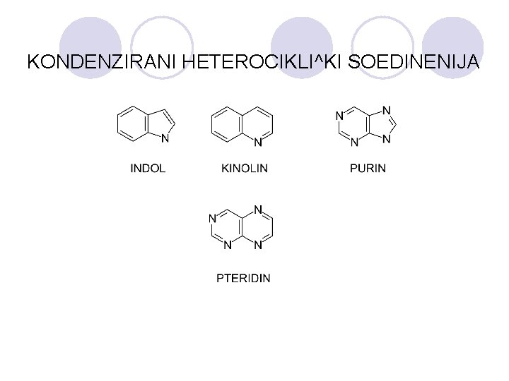 KONDENZIRANI HETEROCIKLI^KI SOEDINENIJA 