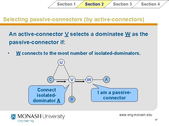 Section 1 Section 2 Section 3 Section 4 Selecting passive-connectors (by active-connectors) An active-connector Section 1 Section 2 Section 3 Section 4 Selecting passive-connectors (by active-connectors) An active-connector