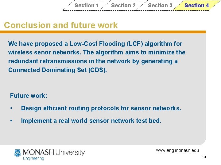 Section 1 Section 2 Section 3 Section 4 Conclusion and future work We have Section 1 Section 2 Section 3 Section 4 Conclusion and future work We have