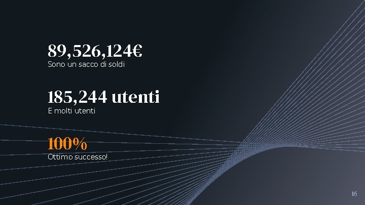 89, 526, 124€ Sono un sacco di soldi 185, 244 utenti E molti utenti