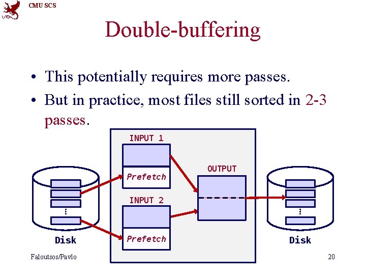 CMU SCS Double-buffering • This potentially requires more passes. • But in practice, most CMU SCS Double-buffering • This potentially requires more passes. • But in practice, most