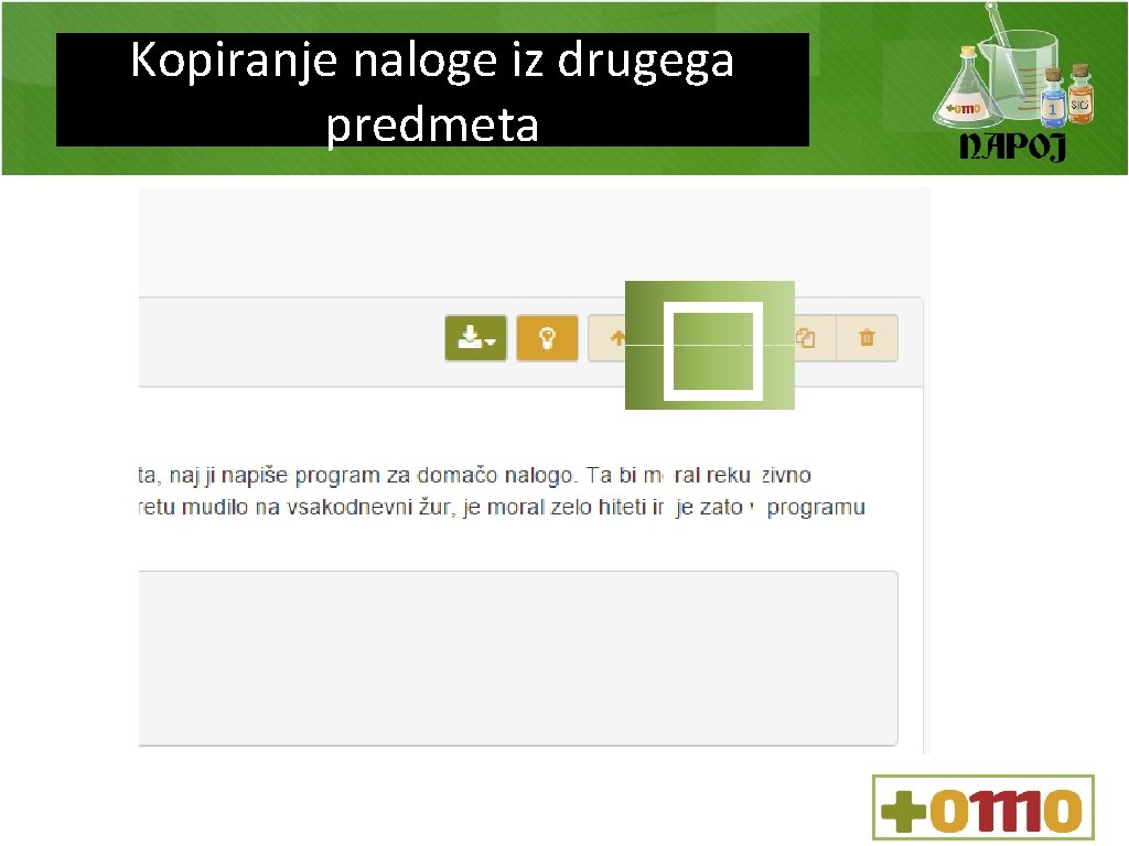 Kopiranje naloge iz drugega predmeta �� 