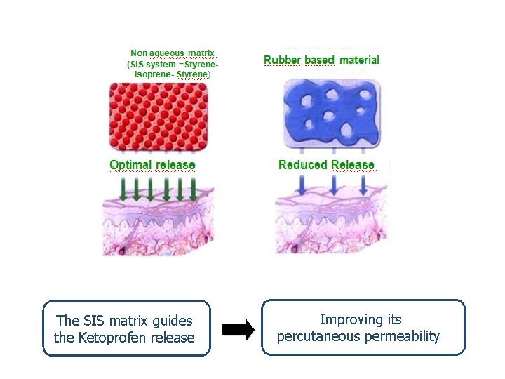 The SIS matrix guides the Ketoprofen release Improving its percutaneous permeability 
