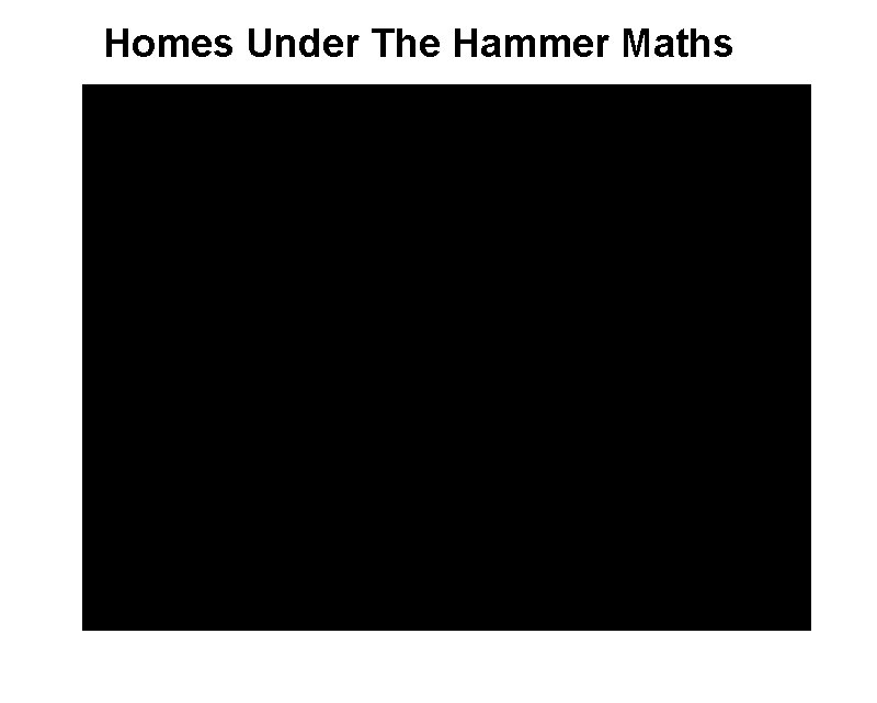 Homes Under The Hammer Maths 