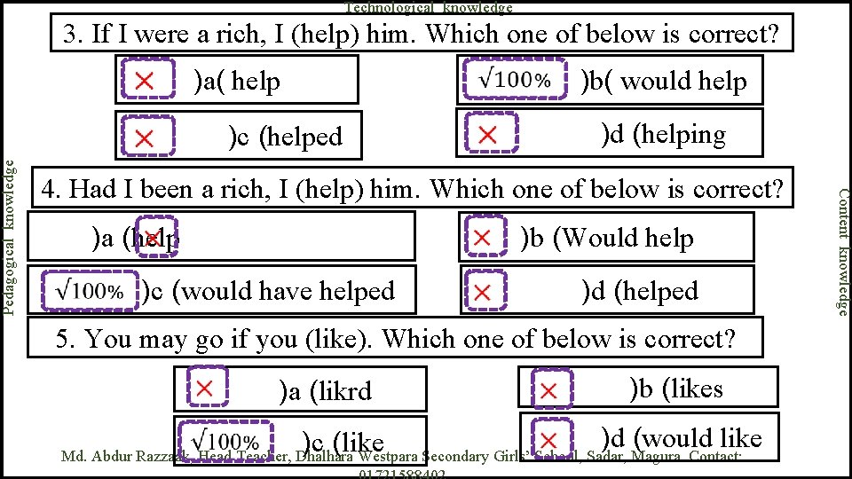 3. If I were a rich, I (help) him. Which one of below is