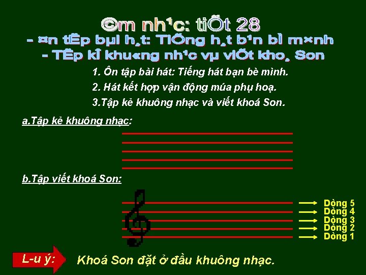 1. Ôn tập bài hát: Tiếng hát bạn bè mình. 2. Hát kết hợp