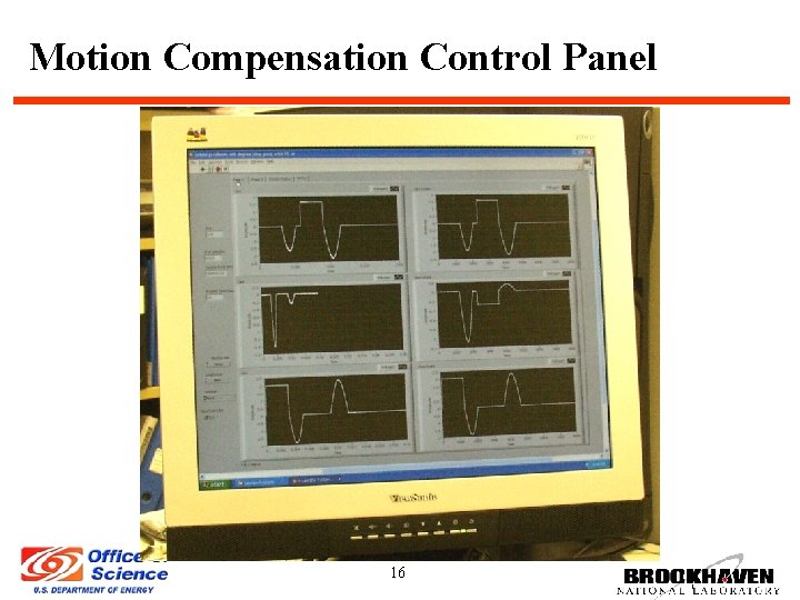 Motion Compensation Control Panel 16 
