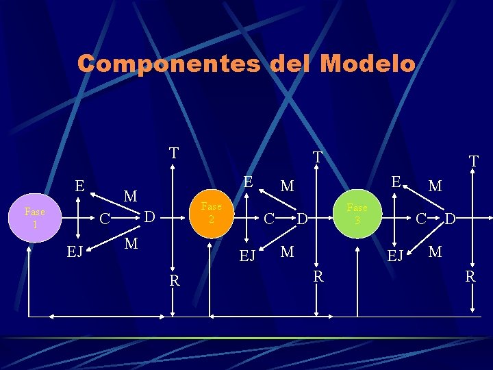 Componentes del Modelo T E Fase 1 EJ E M Fase 2 D C