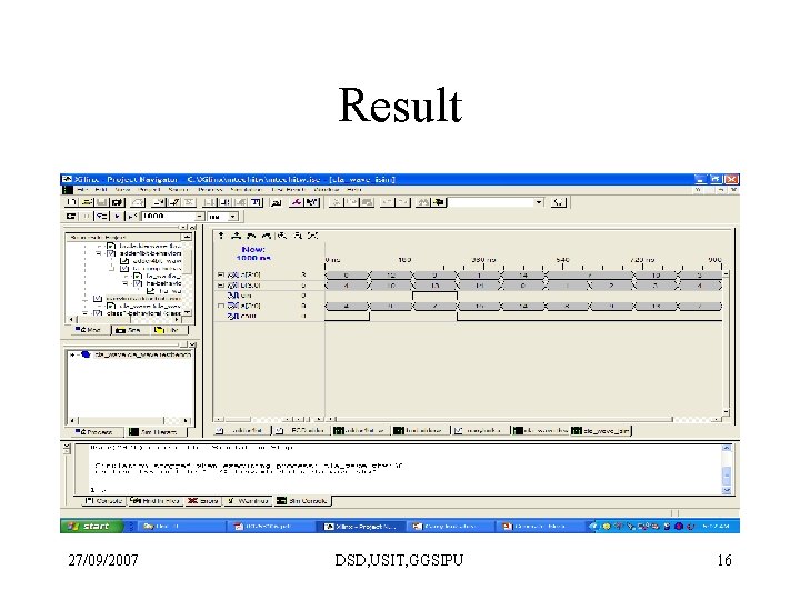 Result 27/09/2007 DSD, USIT, GGSIPU 16 