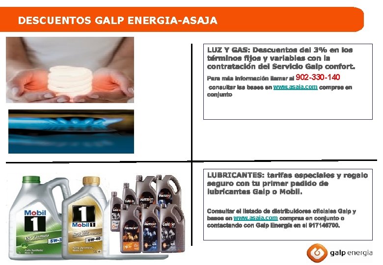 DESCUENTOS GALP ENERGIA-ASAJA LUZ Y GAS: Descuentos del 3% en los términos fijos y