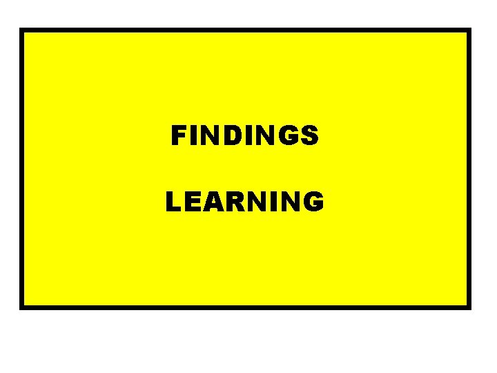 FINDINGS LEARNING 