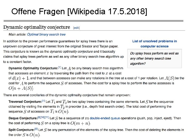 Offene Fragen [Wikipedia 17. 5. 2018] 86 