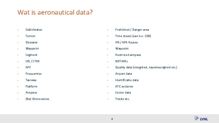 Wat is aeronautical data? - Coördinaten - Prohibited / Danger area - Terrein -