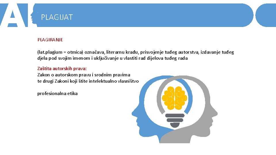 PLAGIJAT PLAGIRANJE (lat. plagium = otmica) označava, literarnu krađu, prisvojenje tuđeg autorstva, izdavanje tuđeg