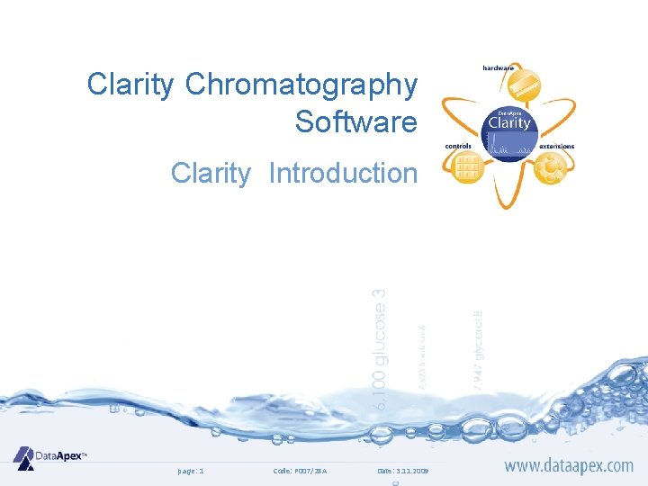 Clarity Chromatography Software Clarity Introduction page 1 Code