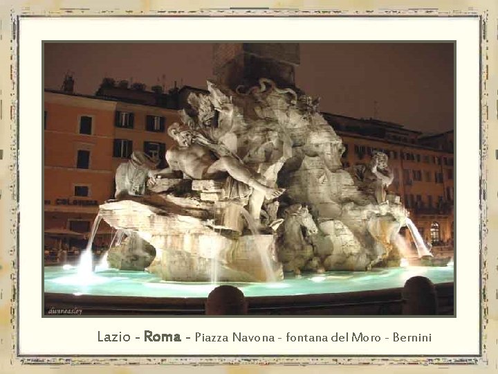 Lazio - Roma - Piazza Navona - fontana del Moro - Bernini 