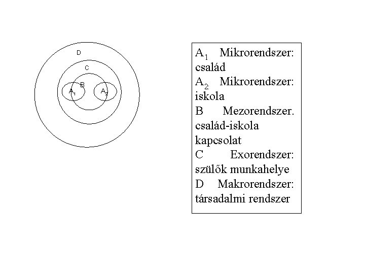 D C A 1 B A 2 A 1 Mikrorendszer: család A 2: Mikrorendszer: