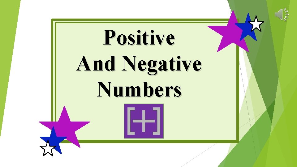 Positive And Negative Numbers 