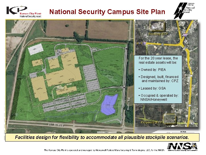 National Security Campus Site Plan For the 20 year lease, the real estate assets National Security Campus Site Plan For the 20 year lease, the real estate assets