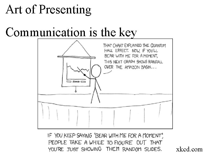 Art of Presenting Communication is the key xkcd. com 