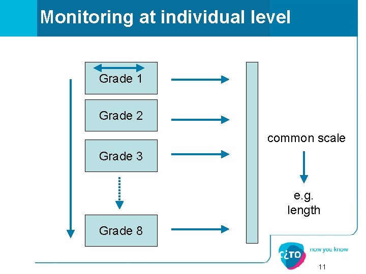 Monitoring at individual level Grade 1 Grade 2 common scale Grade 3 e. g.